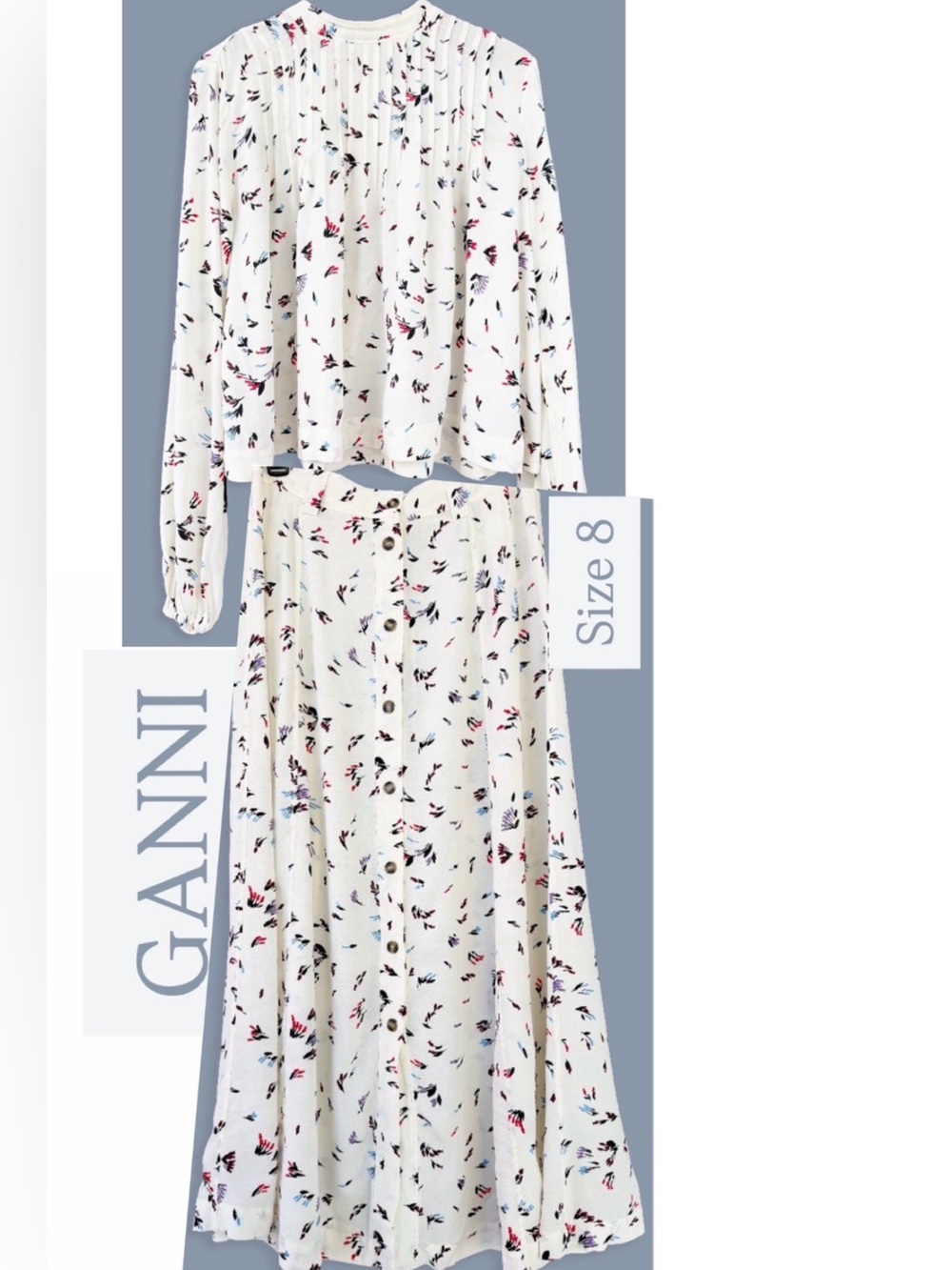 Bundle #4 - Ganni Georgette Blouse & Maxi Skirt